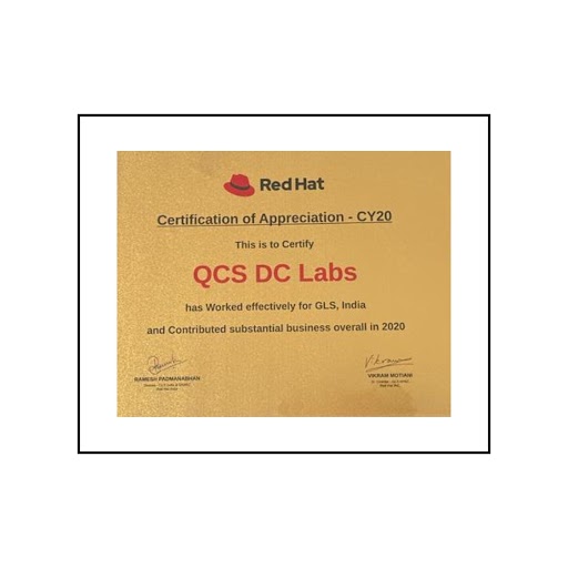 Certification of Appreciation for Substantial Business Contribution-GLS, India